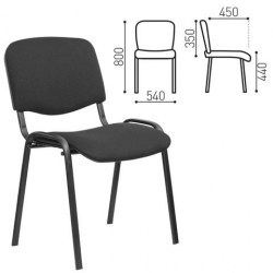 Стул В-14/С-11 "Изо", каркас черный, обивка ткань черная 530061