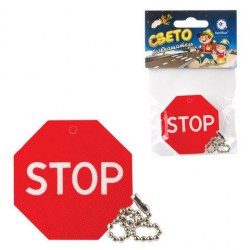 Светоотражатель-брелок Brauberg 610625 "Знак STOP" 50 мм