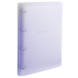 Тетрадь 120л. на кольцах А4 BRAUBERG 404623 "Фиолетовый" клетка, пластик, с разделителями