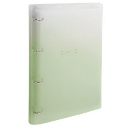 Тетрадь 120л. на кольцах А4 BRAUBERG 404625 "Зеленый" клетка, пластик, с разделителями