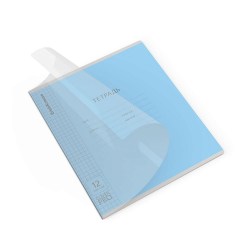 Тетрадь  12л. клетка "Классика" 65682 голубая с пластиковой обложкой  /ErichKrause/ 