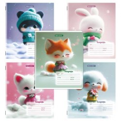 Тетрадь  12л. линия "Милые зверушки" 107287 /Brauberg/