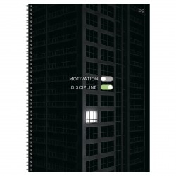 Тетрадь 160л. А4 БиДжи 67189 "Дисциплина" клетка на гребне, твердая обложка 384054