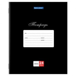 Тетрадь  24л. клетка 106649 "Классика" черная /Brauberg/ 