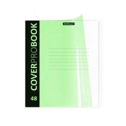 Тетрадь  48л  А5+ ErichKrause 46935 клетка CoverProBook Neon с пласт. обложкой, зеленая