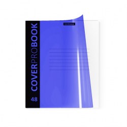 Тетрадь  48л  А5+ ErichKrause 46937 клетка CoverProBook Neon с пласт. обложкой, голубая