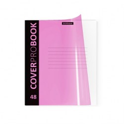 Тетрадь  48л  А5+ ErichKrause 46938 клетка CoverProBook Neon с пласт. обложкой, розовая