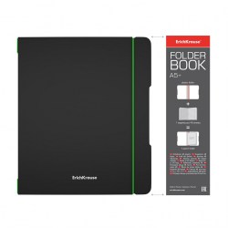 Тетрадь  48л  А5+ ErichKrause 51433 клетка FolderBook Accent, съемная пластиковая обложка, зеленая