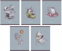 Тетрадь  48л Альфа-Тренд 120014/20 "Сарказм" клетка, ассорти