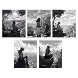 Тетрадь  48л Альфа-Тренд 120024 "Неведомые дали" клетка, ассорти