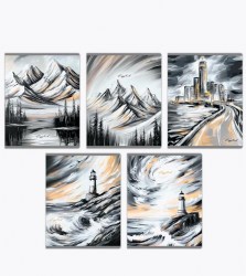 Тетрадь  48л Альфа-Тренд 120045 "Идеальный серый" линия, ассорти