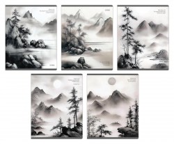 Тетрадь  48л Альфа-Тренд 120047 "Прозрачная дымка" клетка, ассорти