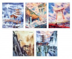 Тетрадь  48л Альфа-Тренд 120048 "Сказочная япония" клетка, ассорти