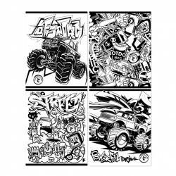 Тетрадь  48л. БиДжи 11857 "Раскрась сам. Art black" клетка 340989