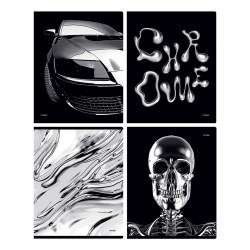 Тетрадь  48л. БиДжи 12250 "Metal" клетка, металлизация 357231