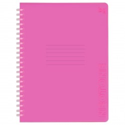 Тетрадь  48л. БиДжи 58818 "Neon. Pink" клетка, на силиконовом гребне 366781