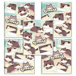 Тетрадь  48л. Brauberg 405193 "Милые коты" клетка, на скобе