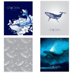 Тетрадь  48л. Greenwich Line N5c48-26484 клетка "Pretty whale", "софт-тач" ламин. 290577