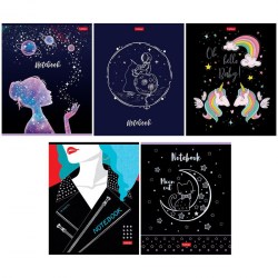 Тетрадь  48л Хатбер 48Т5лофВ1 "Серебряный сон", матовая ламинация, 3D-фольга 345472