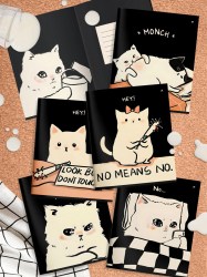 Тетрадь  48л Lorex LXCBCL-MC "Mood cat" клетка, софт-тач, ассорти 257325