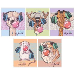 Тетрадь  48л. Seventeen 11953/5 клетка "Жуем" софт-тач