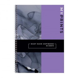 Тетрадь  80л. А4 БиДжи 11229 "My prints" на гребне, тв. обложка 341865