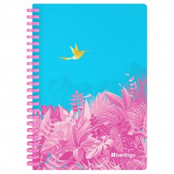 Тетрадь  80л. Berlingo RNt_A5S20 "Flower Art" клетка, на спирали, пласт. обложка 369312