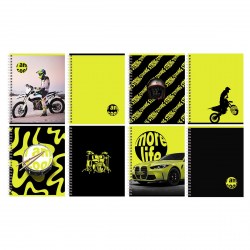 Тетрадь  80л. БиДжи 12075 "Яркий экстрим" клетка, на гребне, двойная обложка 350657