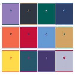 Тетради предметные БиДжи 11593 "Monocolor. Element" /12шт/ 48л. 345234