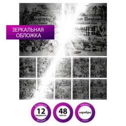 Тетради предметные Brauberg 404034 "SILVER" /12шт/ с серебряной обложкой