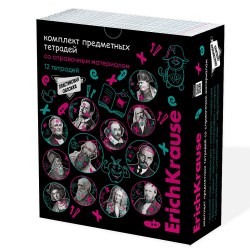 Тетради предметные ErichKrause 62127 "Persons" /12шт/ 48л. с пластиковой обложкой