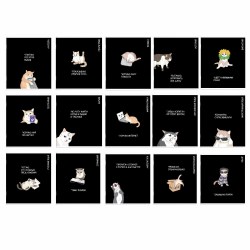 Тетради предметные Феникс 70053 "Коты мемы" /15шт/ 48л.