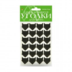Уголки Bruno Visconti  2-745/04 "Черные" для фото самоклеющиеся /24шт/
