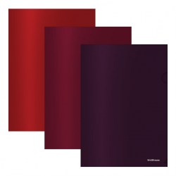 Уголок А4 ErichKrause 54885 "Matt Blackberry Marsala" непрозрачная, ассорти