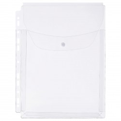 Вкладыш  А4 перф. 180мкм СТАММ ММ-322341 на кнопке, расширяющийся до 250л. 381085