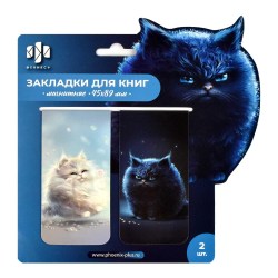 Закладки для книг магнитные Феникс 67605 "Пухлые коты" /2шт/