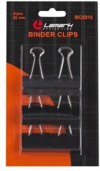 Зажим 32мм /6шт/ Lamark  ВС0315 черные блистер 