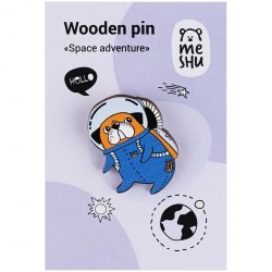 Значок MESHU MS_45616 "Space adventure" деревянный 2,8*3,9см 339555