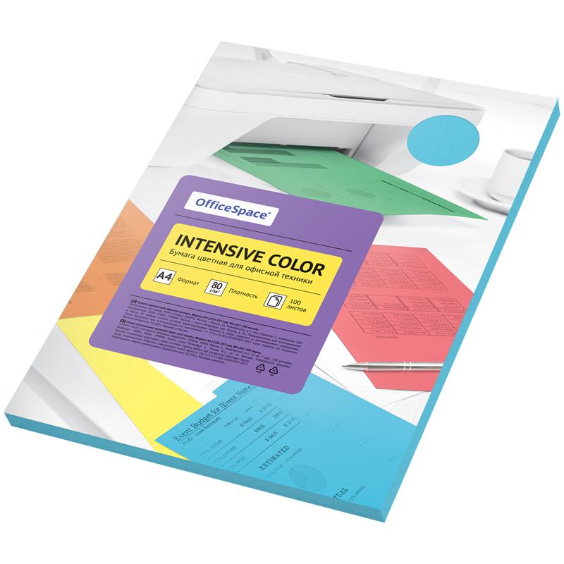 Бумага OfficeSpace IC_38226 Intensive Color А4, 80г/м2, 100л.  (голубой) 315723