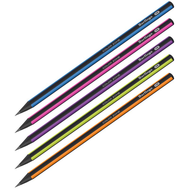 Карандаш ч/г  Berlingo BP01305 HB "Color Zone" черное дерево 311456