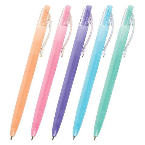 Ручка авт. Brauberg 143456 "PASTEL" синяя 0,7мм, корпус ассорти 