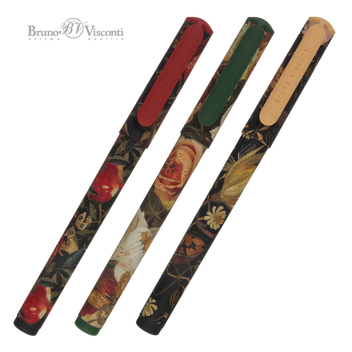 Ручка Bruno Visconti 20-0264/14 "DreamWrite. Flora.Black night" синяя 0,7мм ассорти