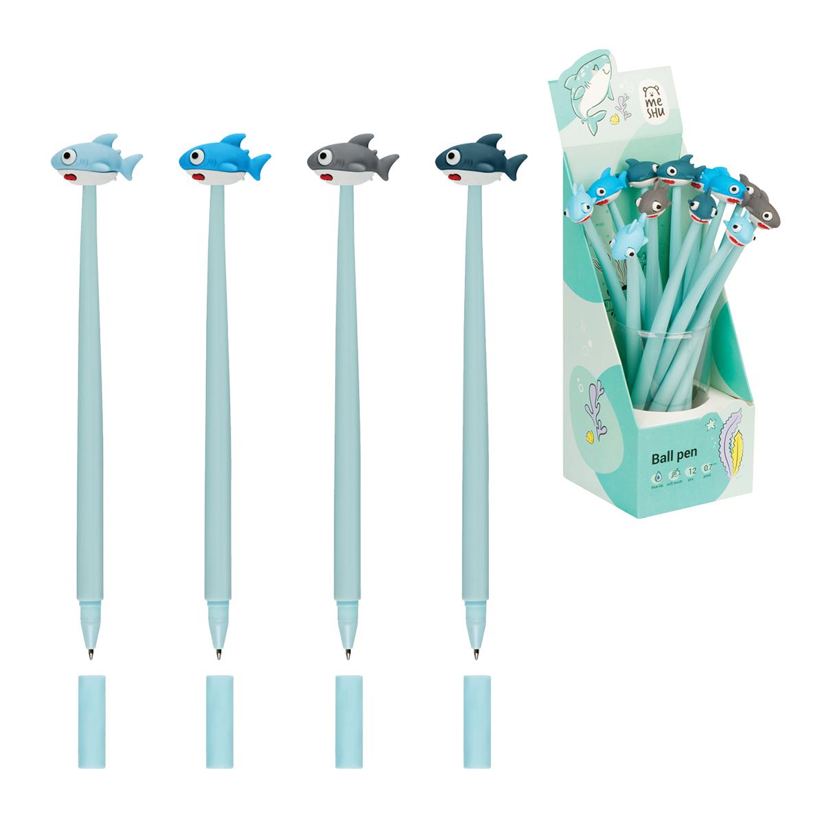 Ручка-игрушка MESHU MS_02590 "Shark" синяя, 0,7мм, ассорти 340166