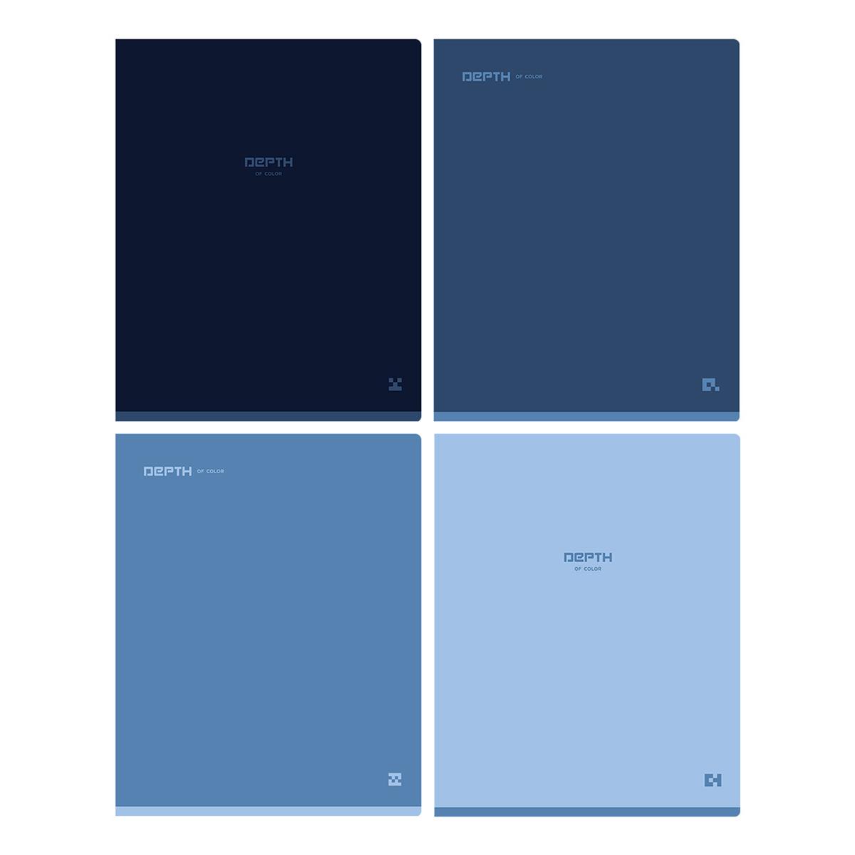 Тетрадь  48л. БиДжи 11854 "Monocolor. Blue" клетка, soft-touch ламинация 340986
