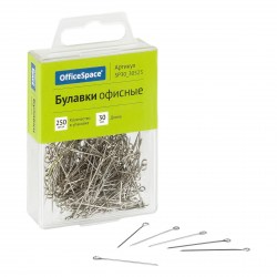 Булавки OfficeSpace SP30_30523 30мм, 250шт., пластик. коробка 295448