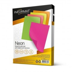 Бумага  А4 Mix Neon 80г/м2, 100л., 5 цветов CP4080CNE-100 /inФормат/ 155878