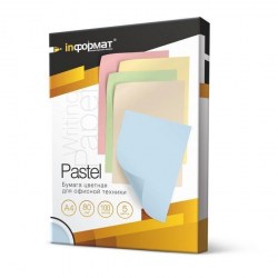Бумага  А4 Mix пастель 80г/м2, 100л., 5 цветов CP4080C-100 /inФормат/ 063215