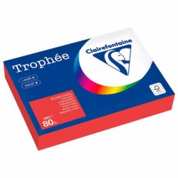Бумага Clairefontaine 116716 А4, 80г/м2, 500л. интенсив (кораллово-красный)