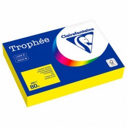 Бумага Clairefontaine 116719 А4, 80г/м2, 500л. интенсив (ярко-желтый)