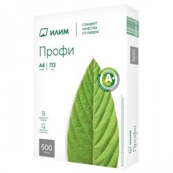 Бумага  д/множ.техн. А4 Илим Профи, Марка А, 500л. 80гр. CIE 168%